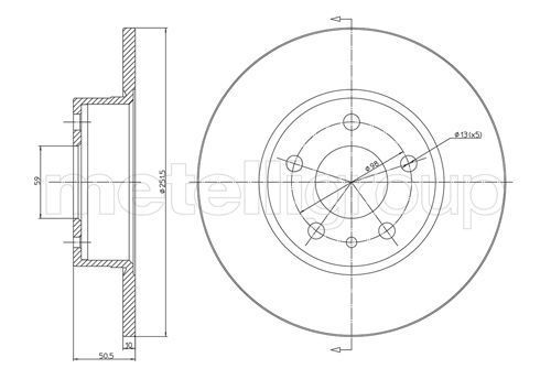 Stabdžių diskas CIFAM 800-368C