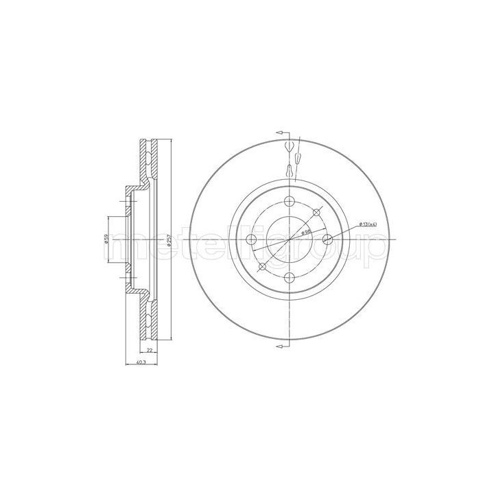 Stabdžių diskas CIFAM 800-407C