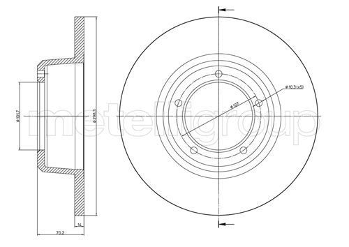 Stabdžių diskas CIFAM 800-422