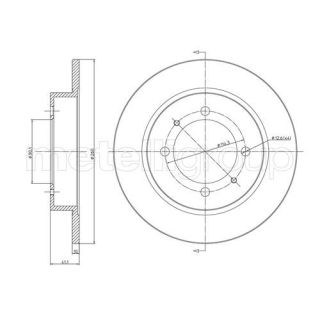 Stabdžių diskas CIFAM 800-434C