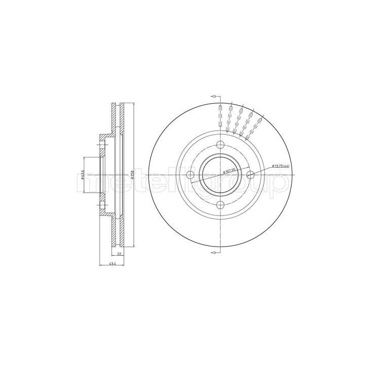 Stabdžių diskas CIFAM 800-476C
