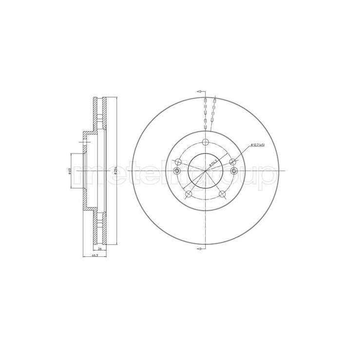 Stabdžių diskas CIFAM 800-593C