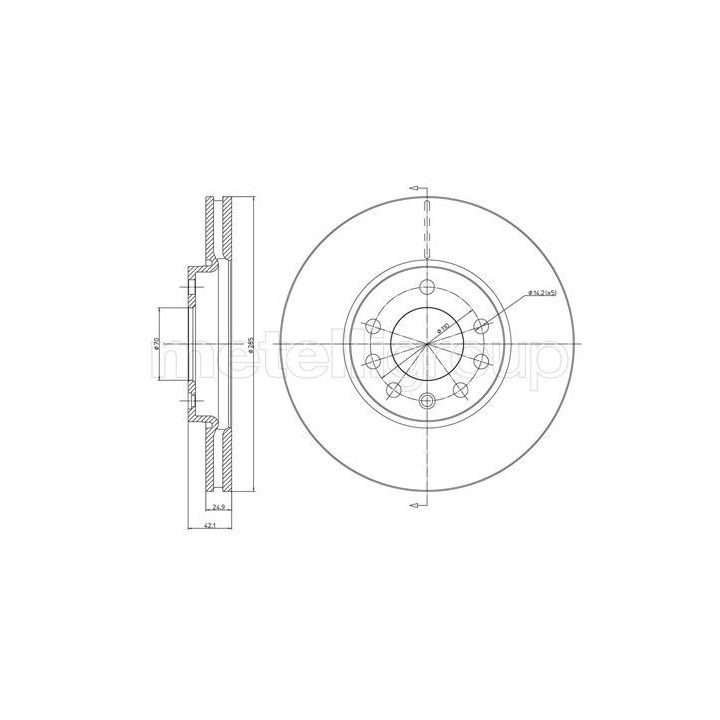 Stabdžių diskas CIFAM 800-608C