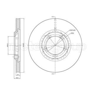 Stabdžių diskas CIFAM 800-654