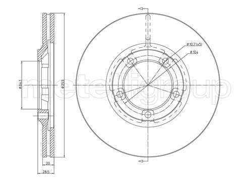 Stabdžių diskas CIFAM 800-654