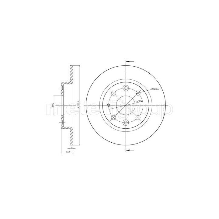 Stabdžių diskas CIFAM 800-664