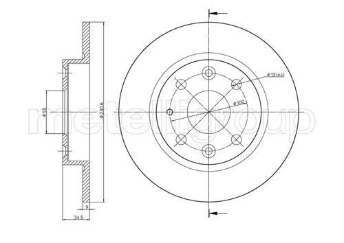 Stabdžių diskas CIFAM 800-664