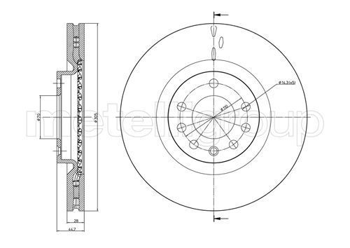Stabdžių diskas CIFAM 800-860C