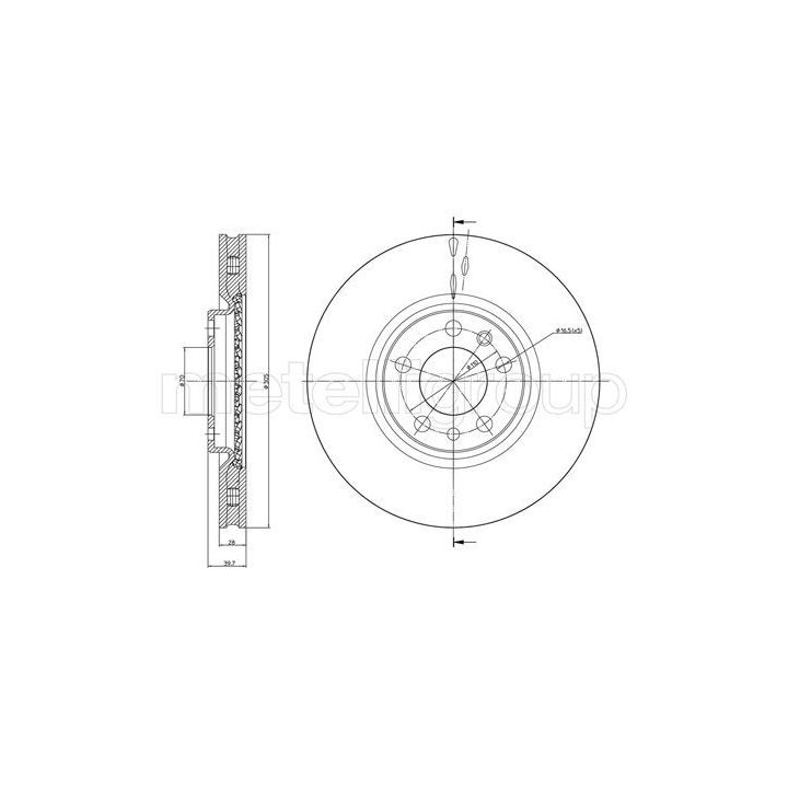 Stabdžių diskas CIFAM 800-861C