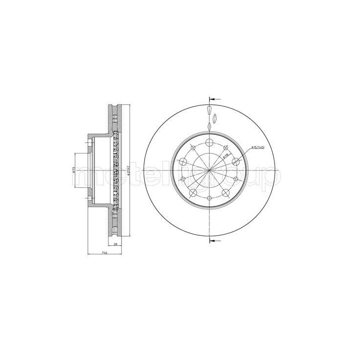 Stabdžių diskas CIFAM 800-884C