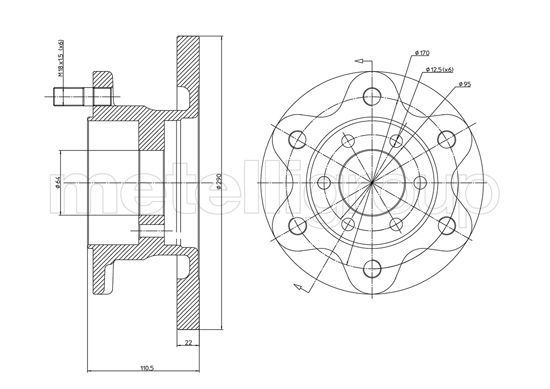 Stabdžių diskas CIFAM 800-909
