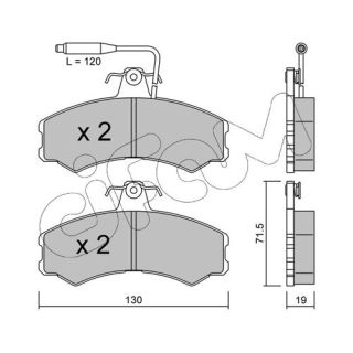 Stabdžių trinkelių rinkinys, diskinis stabdys CIFAM 822-031-0
