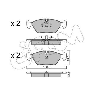 Stabdžių trinkelių rinkinys, diskinis stabdys CIFAM 822-091-0