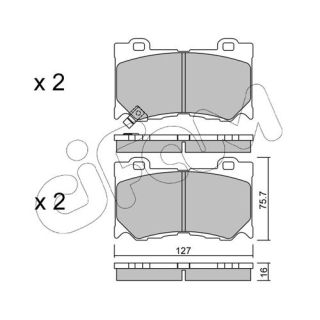 Stabdžių trinkelių rinkinys, diskinis stabdys CIFAM 822-1029-0