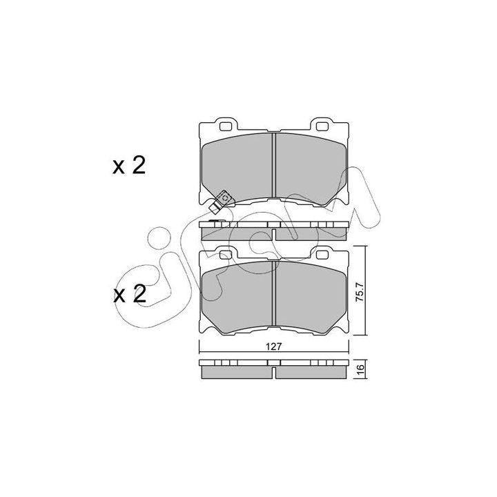 Stabdžių trinkelių rinkinys, diskinis stabdys CIFAM 822-1029-0