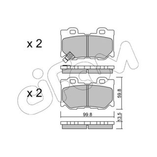 Stabdžių trinkelių rinkinys, diskinis stabdys CIFAM 822-1030-0