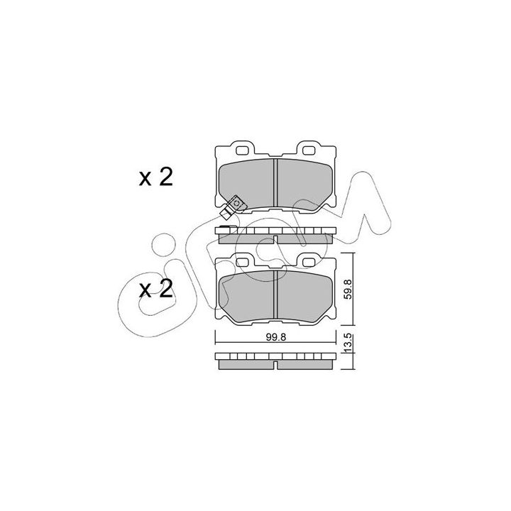 Stabdžių trinkelių rinkinys, diskinis stabdys CIFAM 822-1030-0