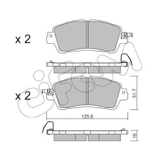 Stabdžių trinkelių rinkinys, diskinis stabdys CIFAM 822-1085-0