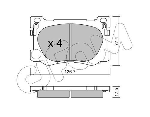 Stabdžių trinkelių rinkinys, diskinis stabdys CIFAM 822-1093-0