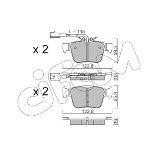 Stabdžių trinkelių rinkinys, diskinis stabdys CIFAM 822-1101-0