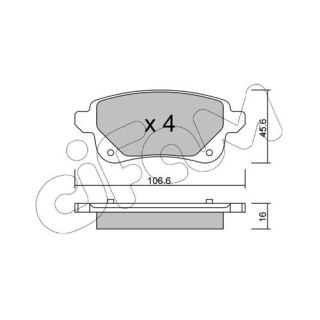 Stabdžių trinkelių rinkinys, diskinis stabdys CIFAM 822-1112-0