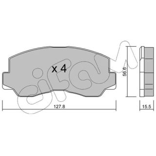 Stabdžių trinkelių rinkinys, diskinis stabdys CIFAM 822-112-0