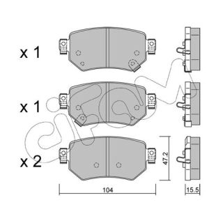 Stabdžių trinkelių rinkinys, diskinis stabdys CIFAM 822-1159-0