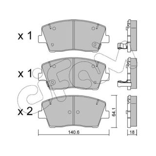 Stabdžių trinkelių rinkinys, diskinis stabdys CIFAM 822-1168-0