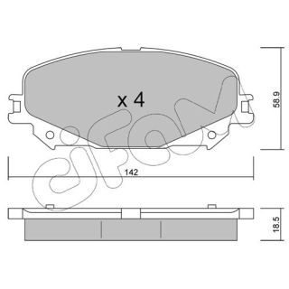 Stabdžių trinkelių rinkinys, diskinis stabdys CIFAM 822-1176-0