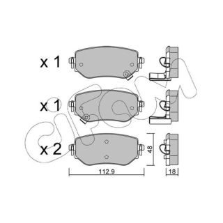 Stabdžių trinkelių rinkinys, diskinis stabdys CIFAM 822-1192-0