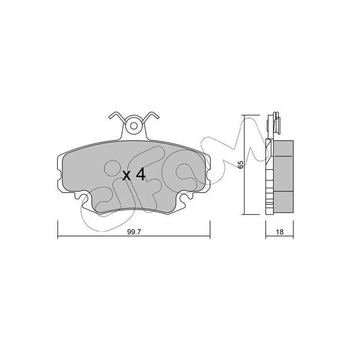 Stabdžių trinkelių rinkinys, diskinis stabdys CIFAM 822-120-0