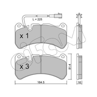 Stabdžių trinkelių rinkinys, diskinis stabdys CIFAM 822-1201-0