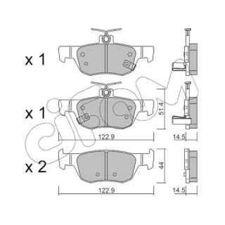Stabdžių trinkelių rinkinys, diskinis stabdys CIFAM 822-1226-0