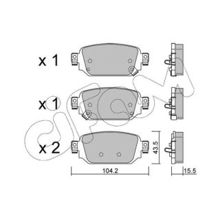 Stabdžių trinkelių rinkinys, diskinis stabdys CIFAM 822-1238-0