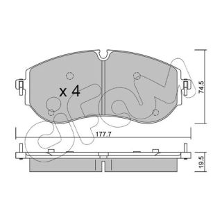 Stabdžių trinkelių rinkinys, diskinis stabdys CIFAM 822-1262-0