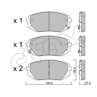 Stabdžių trinkelių rinkinys, diskinis stabdys CIFAM 822-1300-0