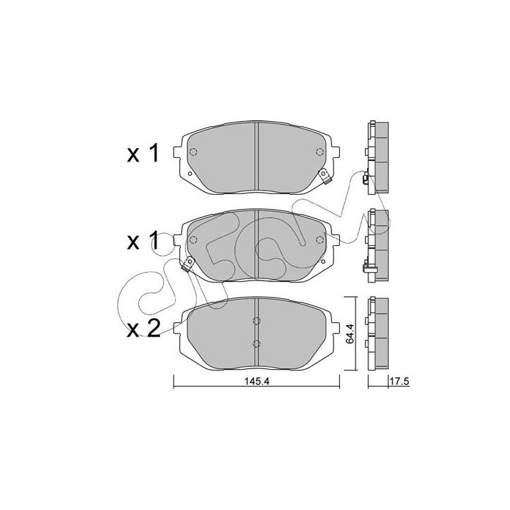 Stabdžių trinkelių rinkinys, diskinis stabdys CIFAM 822-1300-0