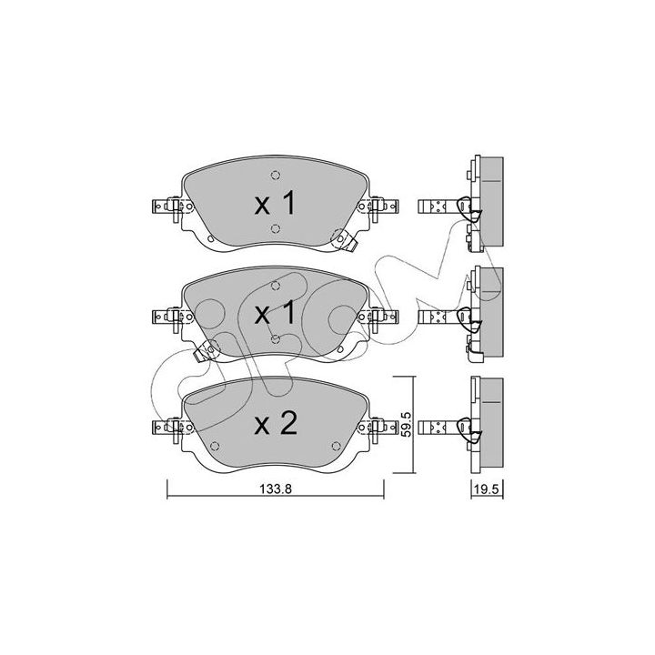 Stabdžių trinkelių rinkinys, diskinis stabdys CIFAM 822-1325-0
