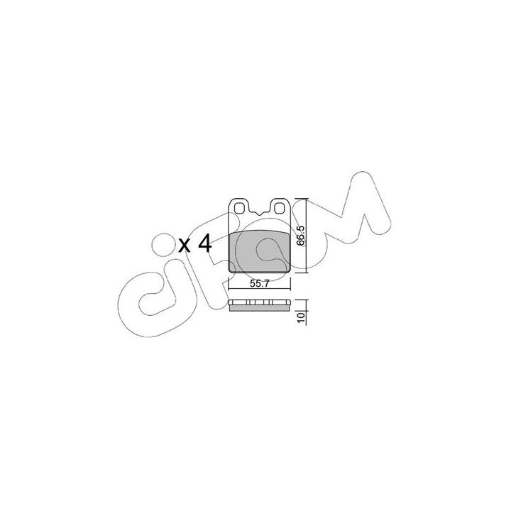 Stabdžių trinkelių rinkinys, diskinis stabdys CIFAM 822-1326-0