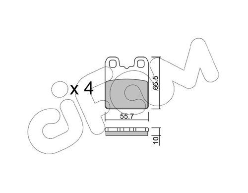 Stabdžių trinkelių rinkinys, diskinis stabdys CIFAM 822-1326-0