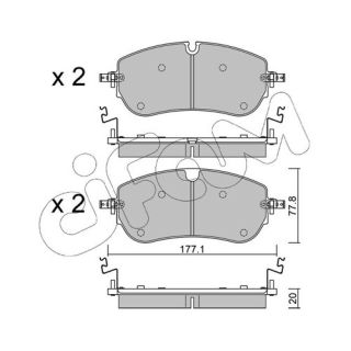 Stabdžių trinkelių rinkinys, diskinis stabdys CIFAM 822-1342-0