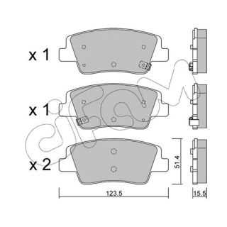 Stabdžių trinkelių rinkinys, diskinis stabdys CIFAM 822-1360-0
