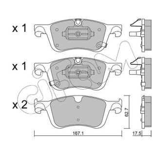 Stabdžių trinkelių rinkinys, diskinis stabdys CIFAM 822-1365-0