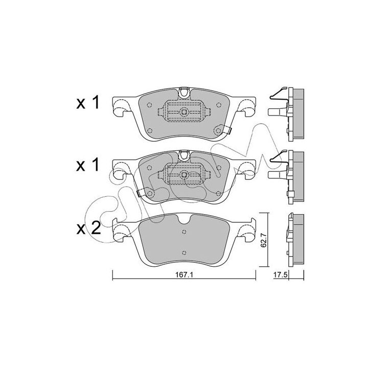 Stabdžių trinkelių rinkinys, diskinis stabdys CIFAM 822-1365-0