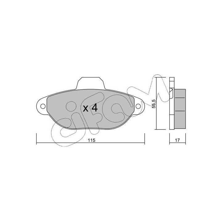 Stabdžių trinkelių rinkinys, diskinis stabdys CIFAM 822-159-1