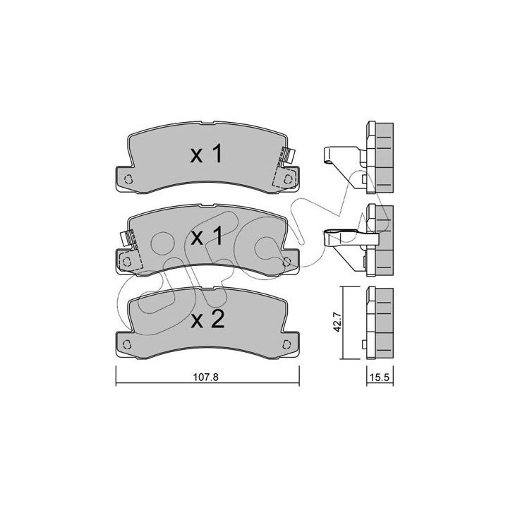 Stabdžių trinkelių rinkinys, diskinis stabdys CIFAM 822-161-0