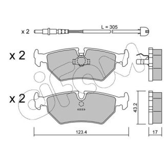Stabdžių trinkelių rinkinys, diskinis stabdys CIFAM 822-178-1K