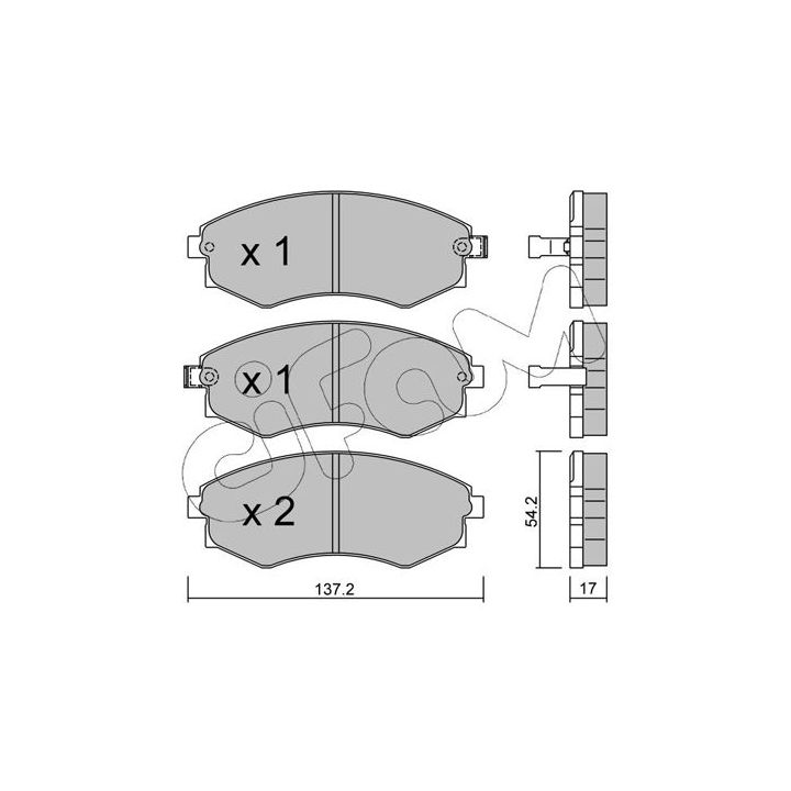 Stabdžių trinkelių rinkinys, diskinis stabdys CIFAM 822-188-0