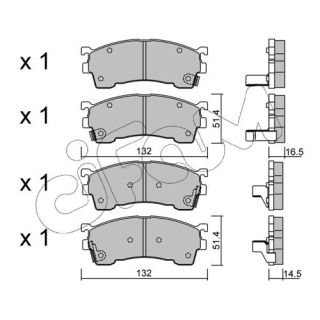 Stabdžių trinkelių rinkinys, diskinis stabdys CIFAM 822-223-0