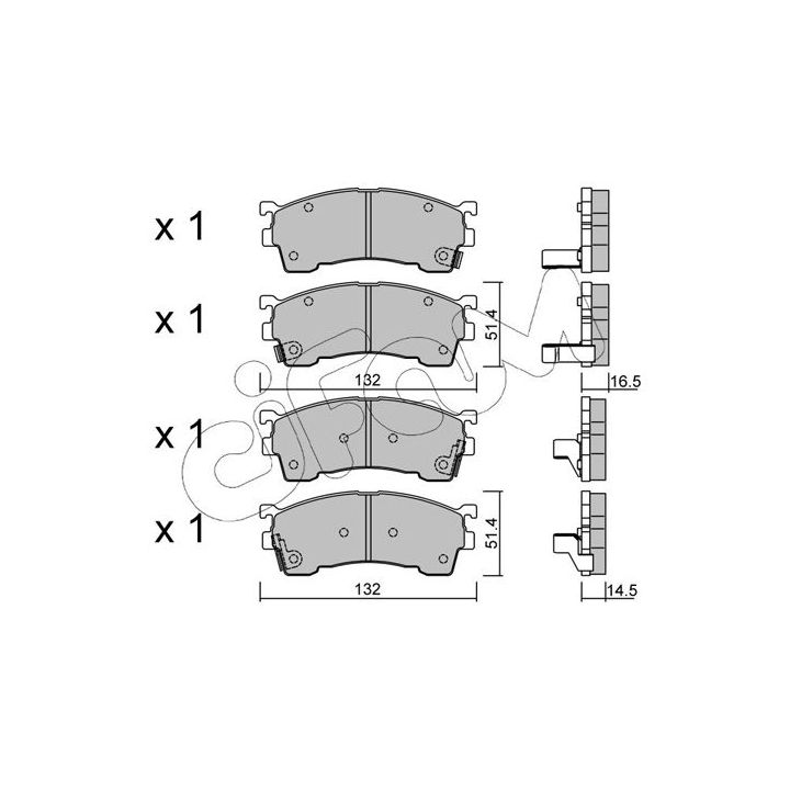Stabdžių trinkelių rinkinys, diskinis stabdys CIFAM 822-223-0